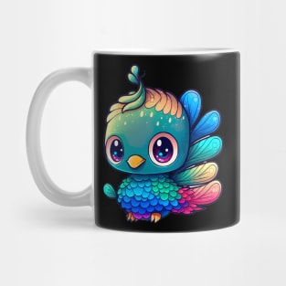 Beautiful peacock artwork Rainbow Mug